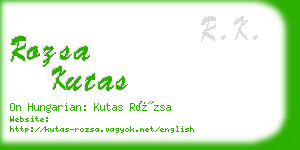 rozsa kutas business card